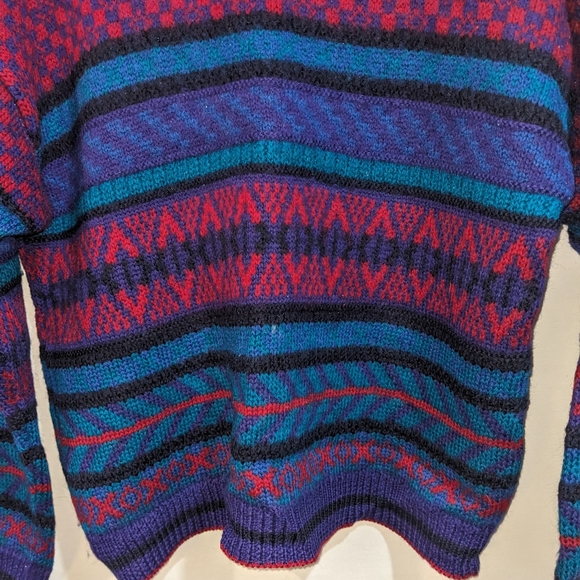 Nomadic Traders Colorful Thick Wool Sweater/Sweatshirt Size Small - Picture 6 of 8